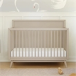 Babyletto Palma Mid-Century Solid Wood 4-in-1 Convertible Crib in Taupe