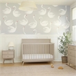 Babyletto Palma Mid-Century Solid Wood 4-in-1 Convertible Crib in Taupe