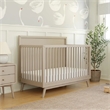 Babyletto Palma Mid-Century Solid Wood 4-in-1 Convertible Crib in Taupe