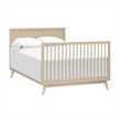 Babyletto Palma Mid-Century Solid Wood 4-in-1 Convertible Crib in Taupe