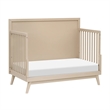 Babyletto Palma Mid-Century Solid Wood 4-in-1 Convertible Crib in Taupe