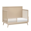 Babyletto Palma Mid-Century Solid Wood 4-in-1 Convertible Crib in Taupe