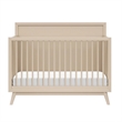 Babyletto Palma Mid-Century Solid Wood 4-in-1 Convertible Crib in Taupe