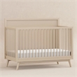 Babyletto Palma Mid-Century Solid Wood 4-in-1 Convertible Crib in Taupe