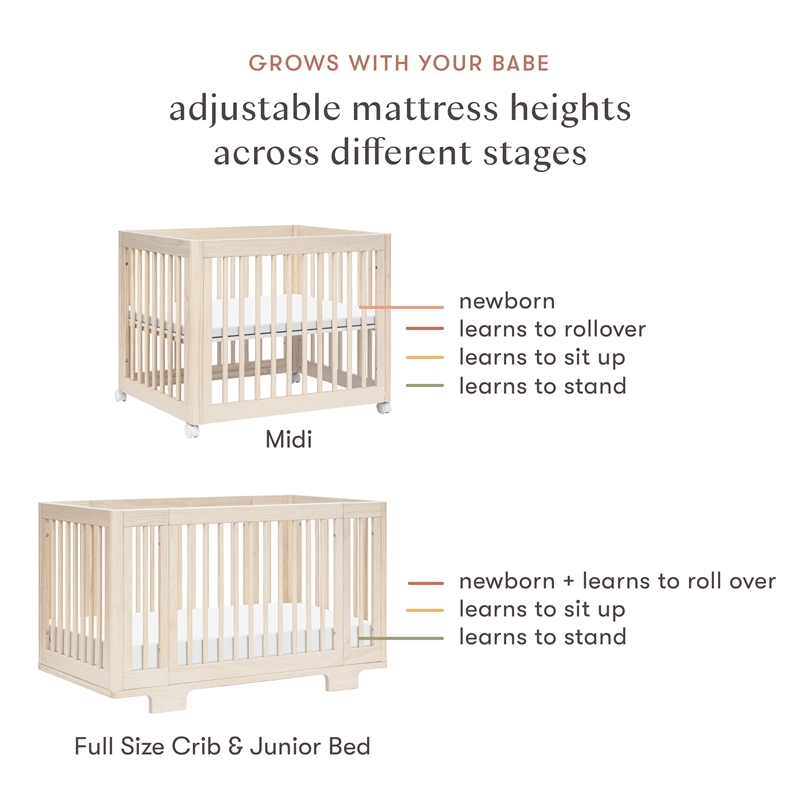 Babyletto Yuzu 8-in-1 Convertible Crib in Washed Natural