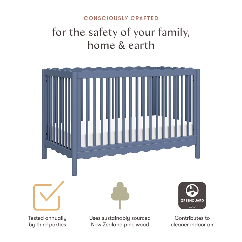 Babyletto Swell 4 in 1 Convertible Crib in Cove Blue