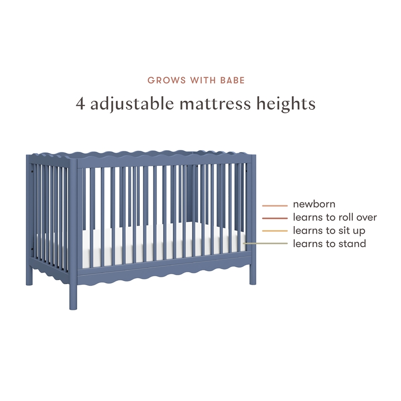 Babyletto Swell 4 in 1 Convertible Crib in Cove Blue