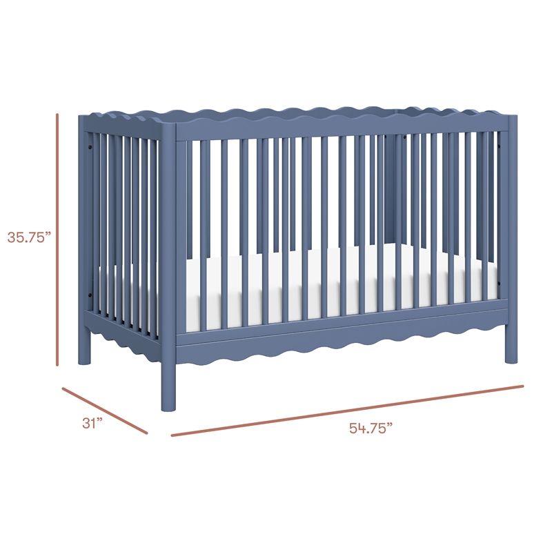 Babyletto Swell 4 in 1 Convertible Crib in Cove Blue