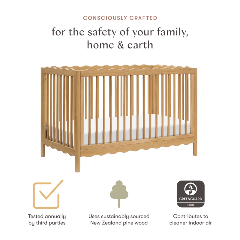 Babyletto Swell 4-in-1 Convertible Crib in Honey