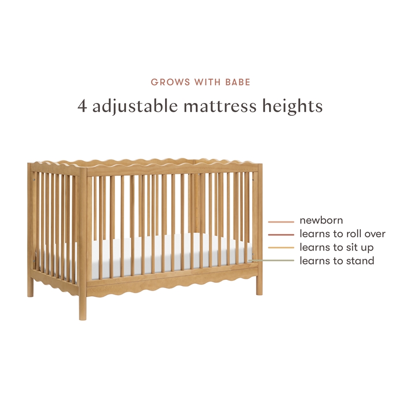 Babyletto Swell 4-in-1 Convertible Crib in Honey