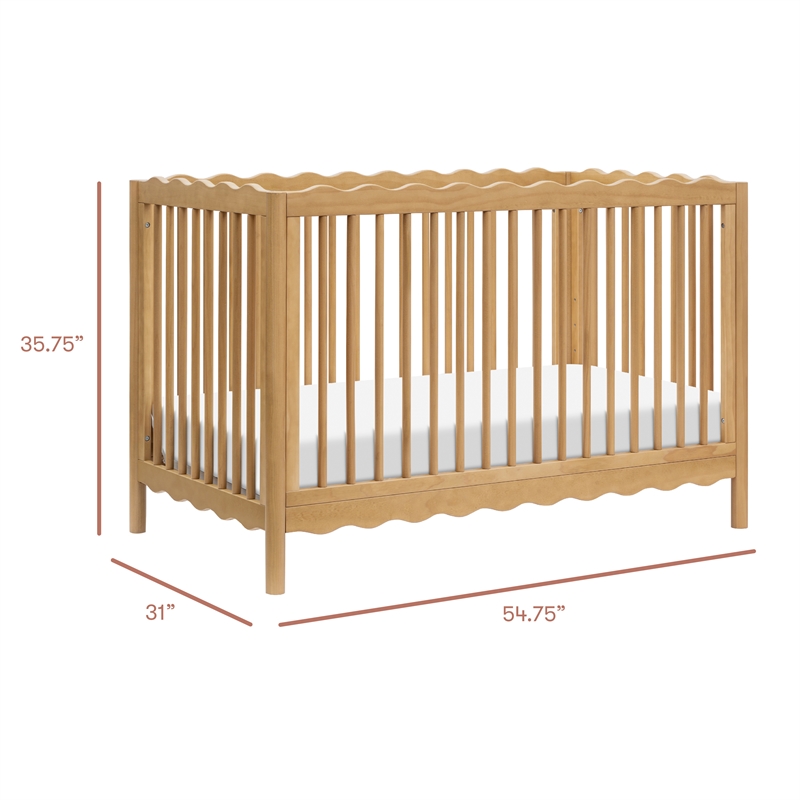 Babyletto Swell 4-in-1 Convertible Crib in Honey