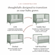 Babyletto Swell 4-in-1 Convertible Crib in Light Sage