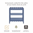 Babyletto Swell Changing Table with 2-Shelves in Cove Blue