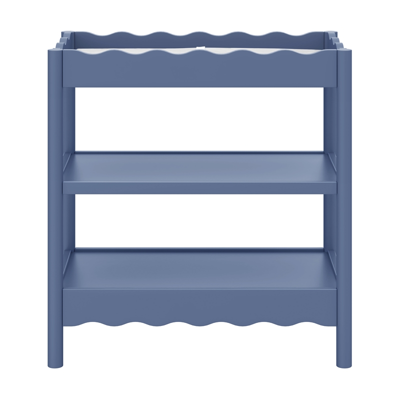 Babyletto Swell Changing Table with 2-Shelves in Cove Blue