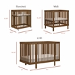 Babyletto Pogo Pine Wood 8-in-1 Convertible Crib in Natural Walnut
