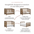 Babyletto Sprout 4-in-1 Convertible Crib in Natural Walnut