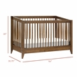 Babyletto Sprout 4-in-1 Convertible Crib in Natural Walnut