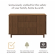 Babyletto Pogo Tambour 3-Drawers Dresser in Natural Walnut