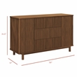 Babyletto Pogo Tambour 3-Drawers Dresser in Natural Walnut