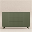 Babyletto Pogo Tambour 3-Drawers Dresser in Olive