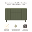 Babyletto Pogo Tambour 3-Drawers Dresser in Olive