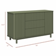 Babyletto Pogo Tambour 3-Drawers Dresser in Olive