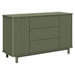 Babyletto Pogo Tambour 3-Drawers Dresser in Olive
