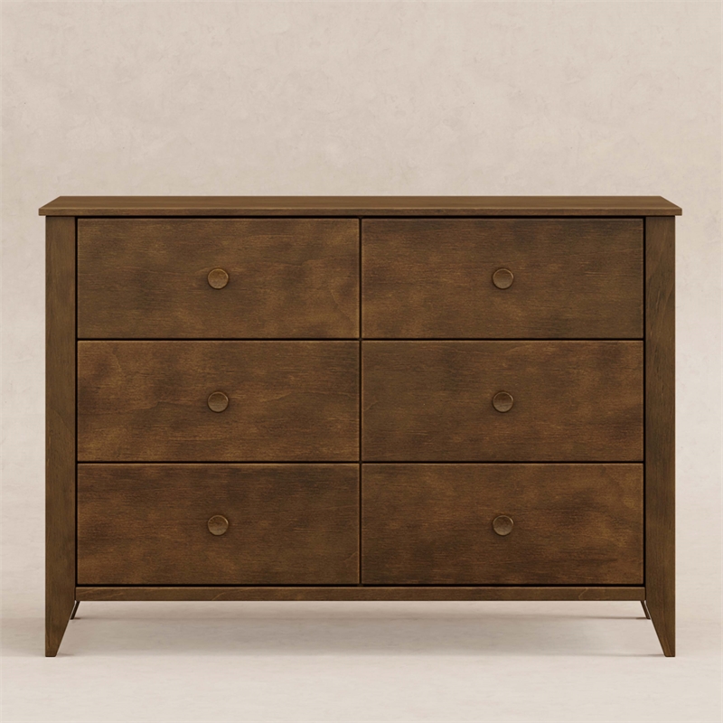 Babyletto Sprout 6-Drawer Changer Dresser in Natural Walnut