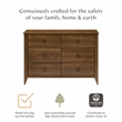 Babyletto Sprout 6-Drawer Changer Dresser in Natural Walnut