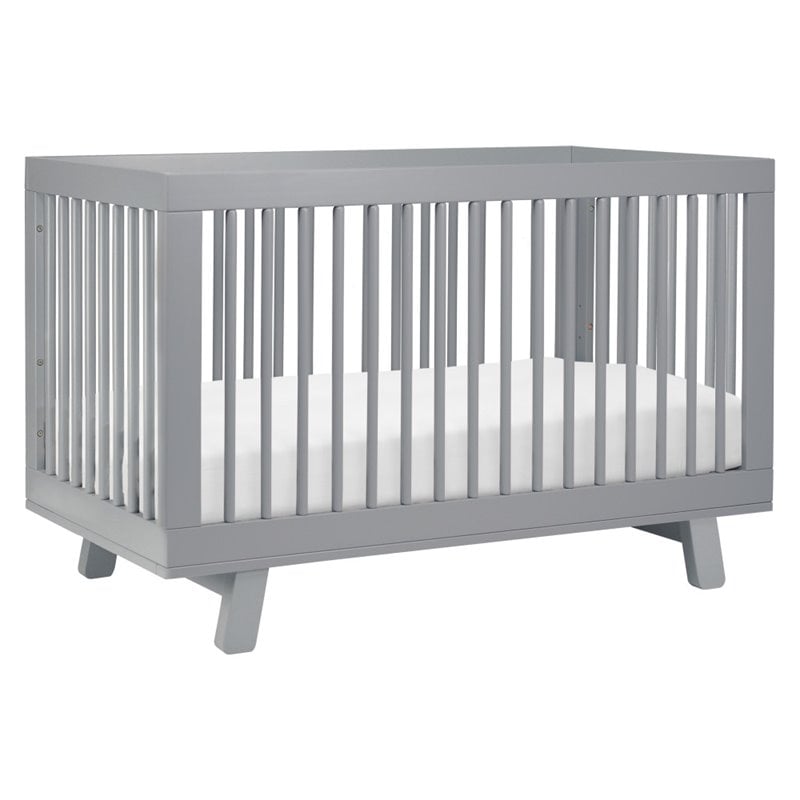 Hudson 3-in-1 Convertible Crib with Toddler Bed Conversion Kit - Gray