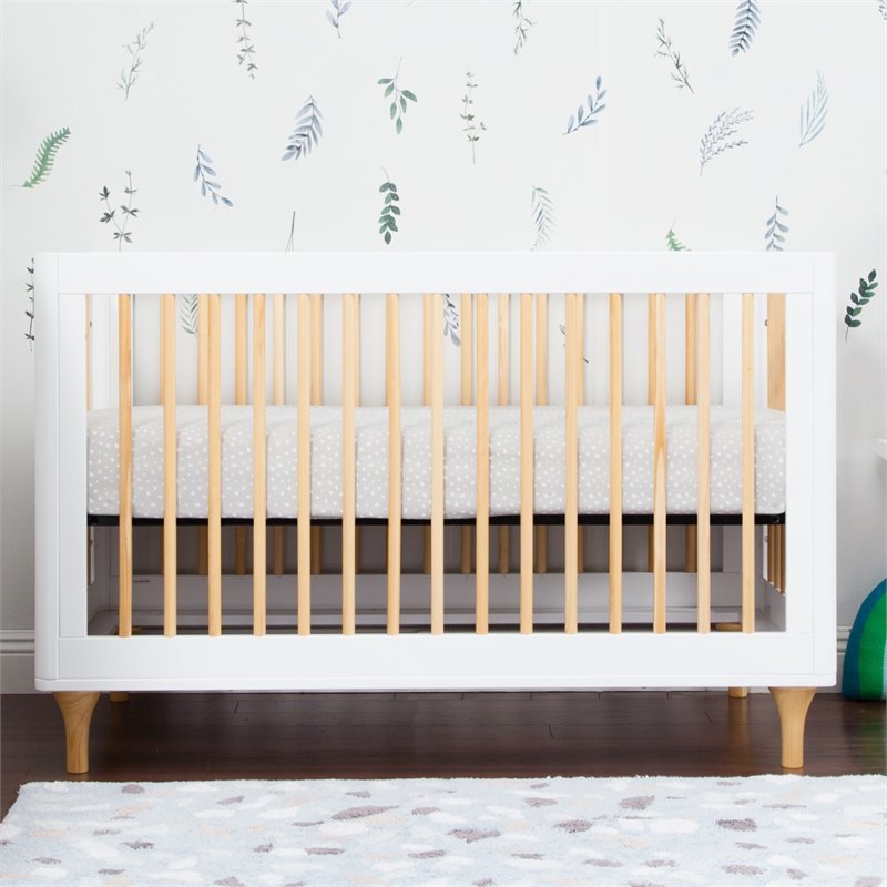 Babyletto Lolly 3-in-1 Convertible Crib with Toddler Bed Conversion Kit in White