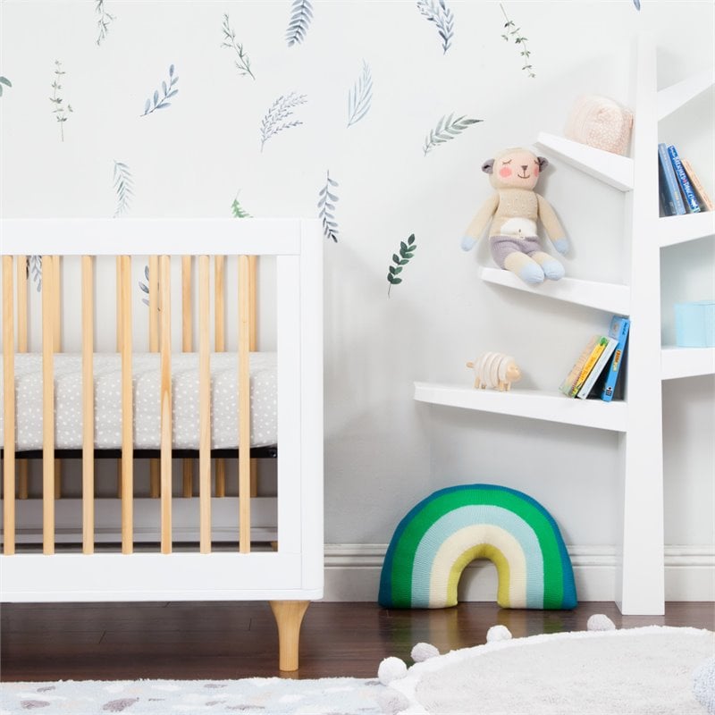 Babyletto Lolly 3-in-1 Convertible Crib with Toddler Bed Conversion Kit in White