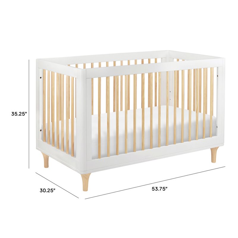 Babyletto Lolly 3-in-1 Convertible Crib with Toddler Bed Conversion Kit in White