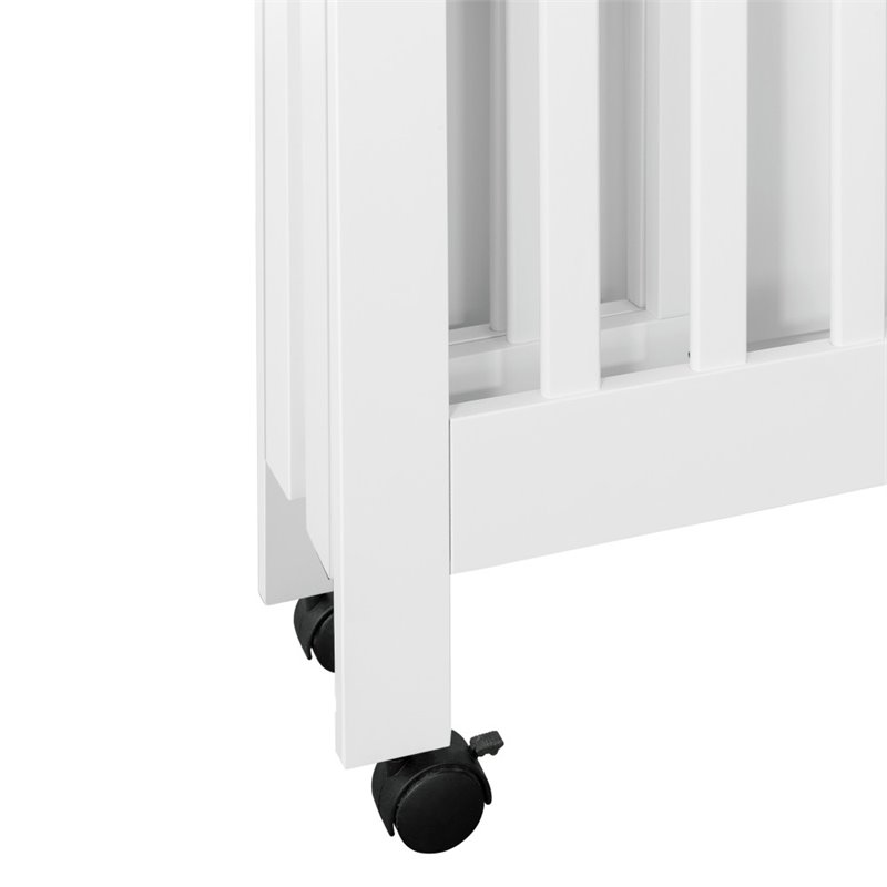 Babyletto Origami Portable Folding Mini Crib with Casters in White