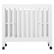 Babyletto Origami Portable Folding Mini Crib with Casters in White