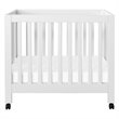 Babyletto Origami Portable Folding Mini Crib with Casters in White