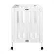 Babyletto Origami Portable Folding Mini Crib with Casters in White