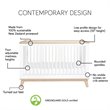 Scoot 3-in-1 Convertible Crib & Toddler Bed Conversion Kit White/Washed Natural