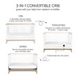 Scoot 3-in-1 Convertible Crib & Toddler Bed Conversion Kit White/Washed Natural