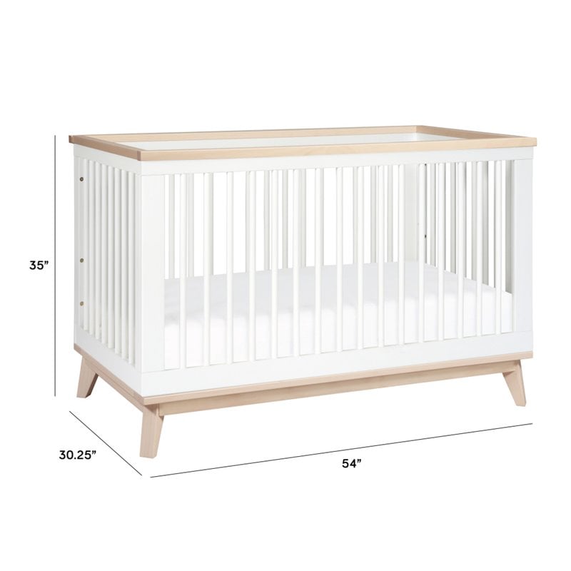 Scoot 3-in-1 Convertible Crib & Toddler Bed Conversion Kit White/Washed Natural