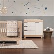 Babyletto Hudson 3 Drawer Wood Dresser with Removable Changing Tray in Natural
