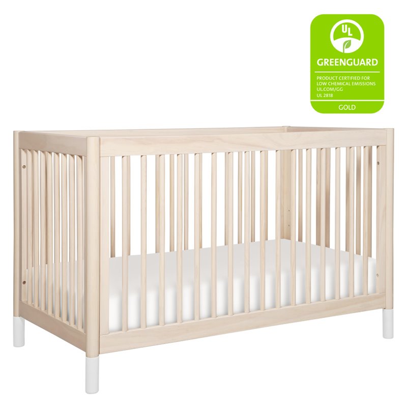 Gelato 4-in-1 Convertible Crib with Toddler Bed Conversion Kit in Washed Natural