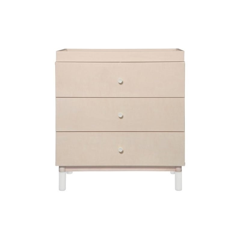 Babyletto Gelato 3 Drawer Wooden Dresser with Removable Changing Tray in Natural