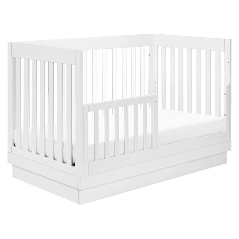 Babyletto Harlow 3-in-1 Convertible Crib with Toddler Bed Conversion Kit - White