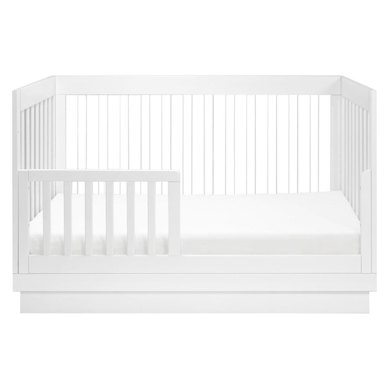 Babyletto Harlow 3-in-1 Convertible Crib with Toddler Bed Conversion Kit - White