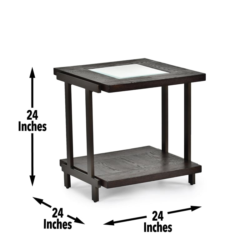 Terrell Square End Table in Smokey Brown