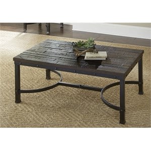 Steve Silver Ambrose 48&quot Coffee Table in Rustic Brown