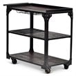 Sherlock Bar Cart in Tobacco Brown and Black Frame