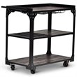 Sherlock Bar Cart in Tobacco Brown and Black Frame