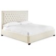 Steve Silver Isadora Tufted King Platform Bed in White